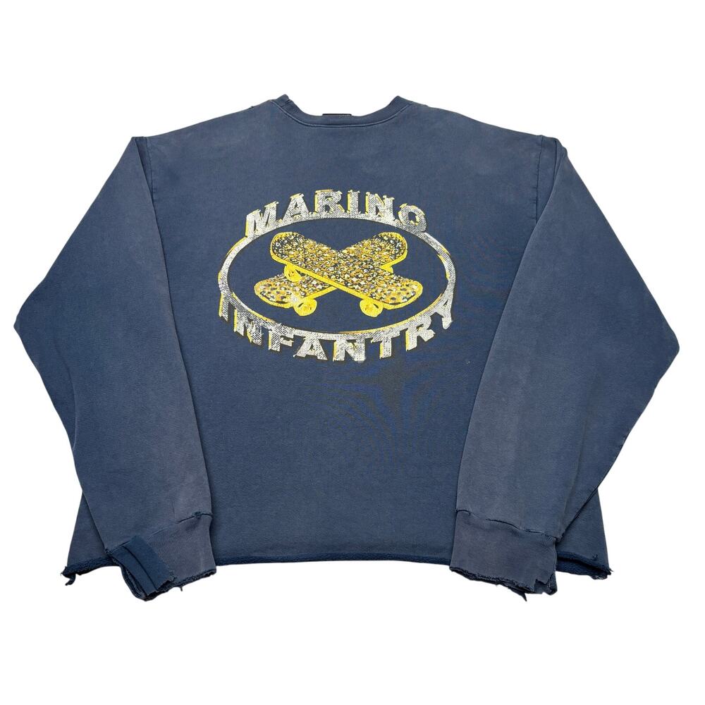 Marino Infantry OG Logo Skateboards Boxy Crop Sweatshirt Crewneck
